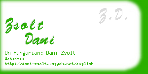 zsolt dani business card